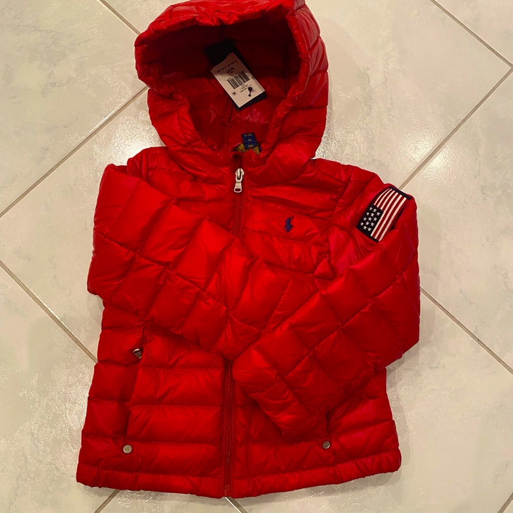 Polo red puffer jacket